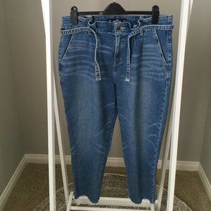Ultra High-Rise Paper-Bag Mom Jeans